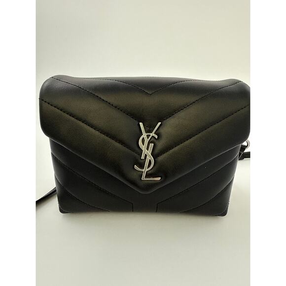 Saint Laurent YSL Black Quilted Leather Crossbody Bag – Silver Hardware - Picture 6 of 6